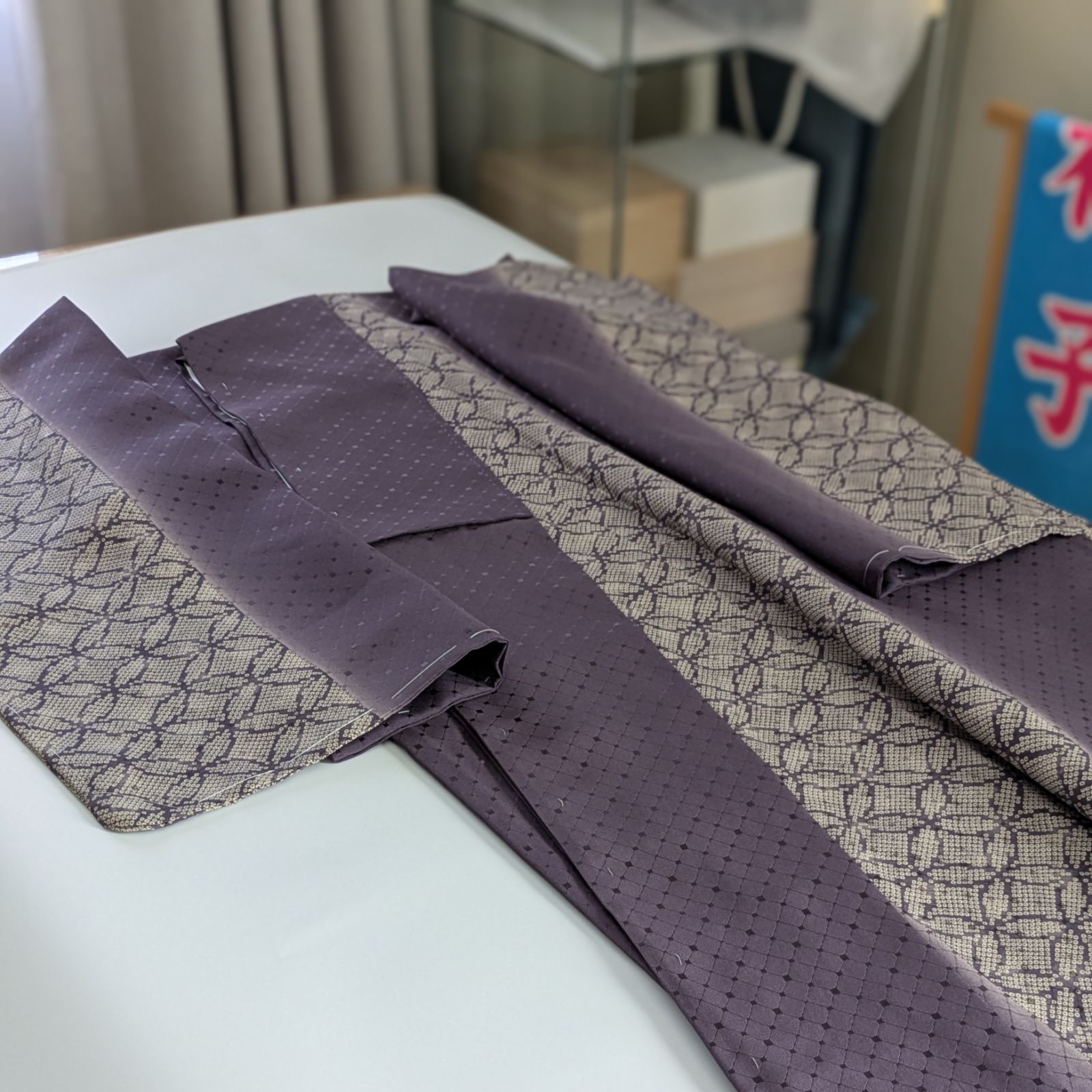  シュトラウス衣正絹小紋七宝鹿の子柄 小紋 着物