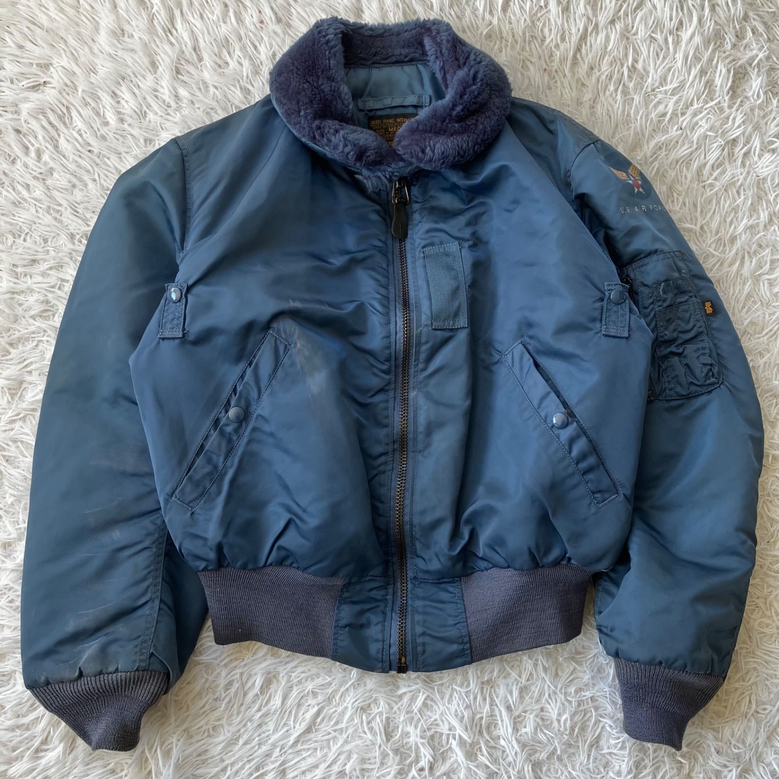 希少 50's復刻 ALPHA USA製 B-15C フライトジャケット アルファ 古着