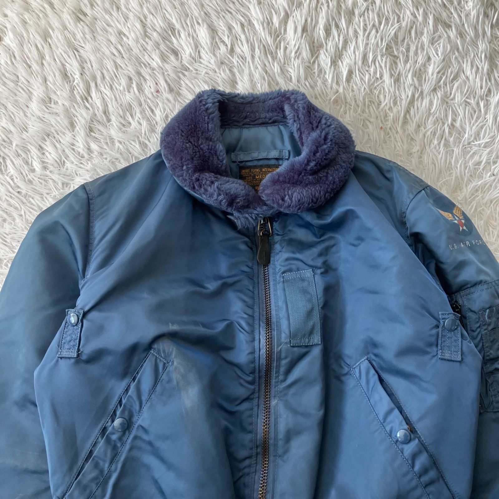 希少 50's復刻 ALPHA USA製 B-15C フライトジャケット アルファ 古着