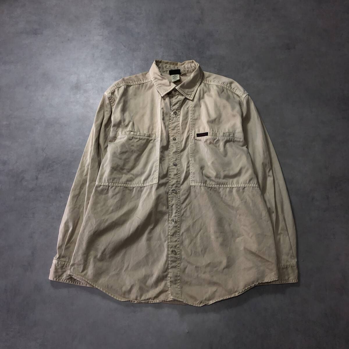 GQ4074 GRAMICCI 長袖シャツ M ベージュ系 ヴィンテージ グラミチ