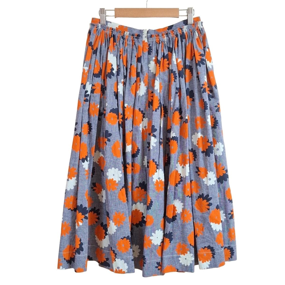 MARNI マルニ ロングスカート サイズ40 M レディース - ブルー×オレンジ×白