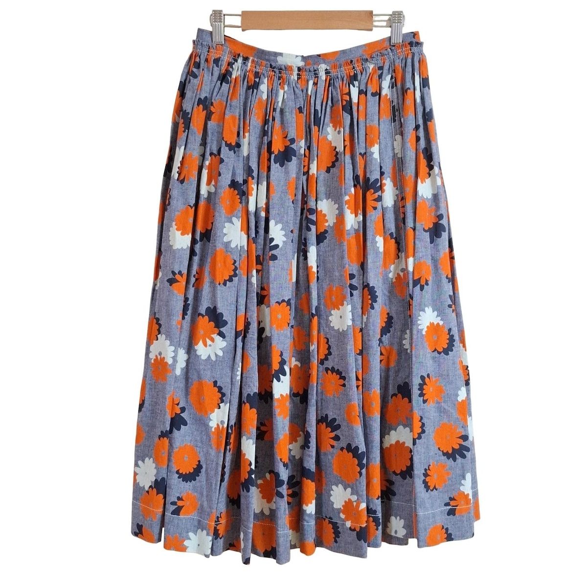 MARNI マルニ ロングスカート サイズ40 M レディース - ブルー×オレンジ×白