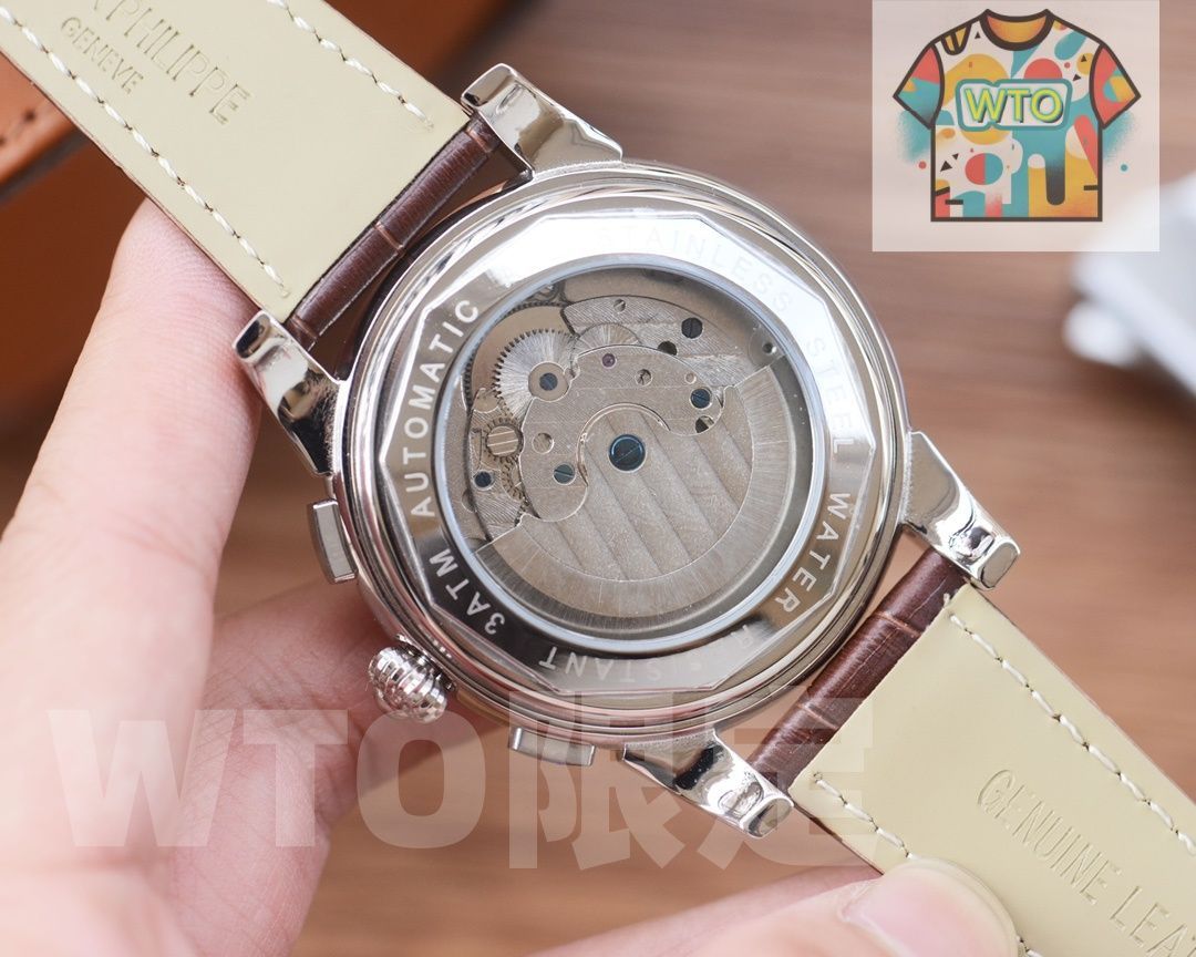 Patek Philippe] メンズ自動巻き腕時計 - 専用ケース・カード・袋付き