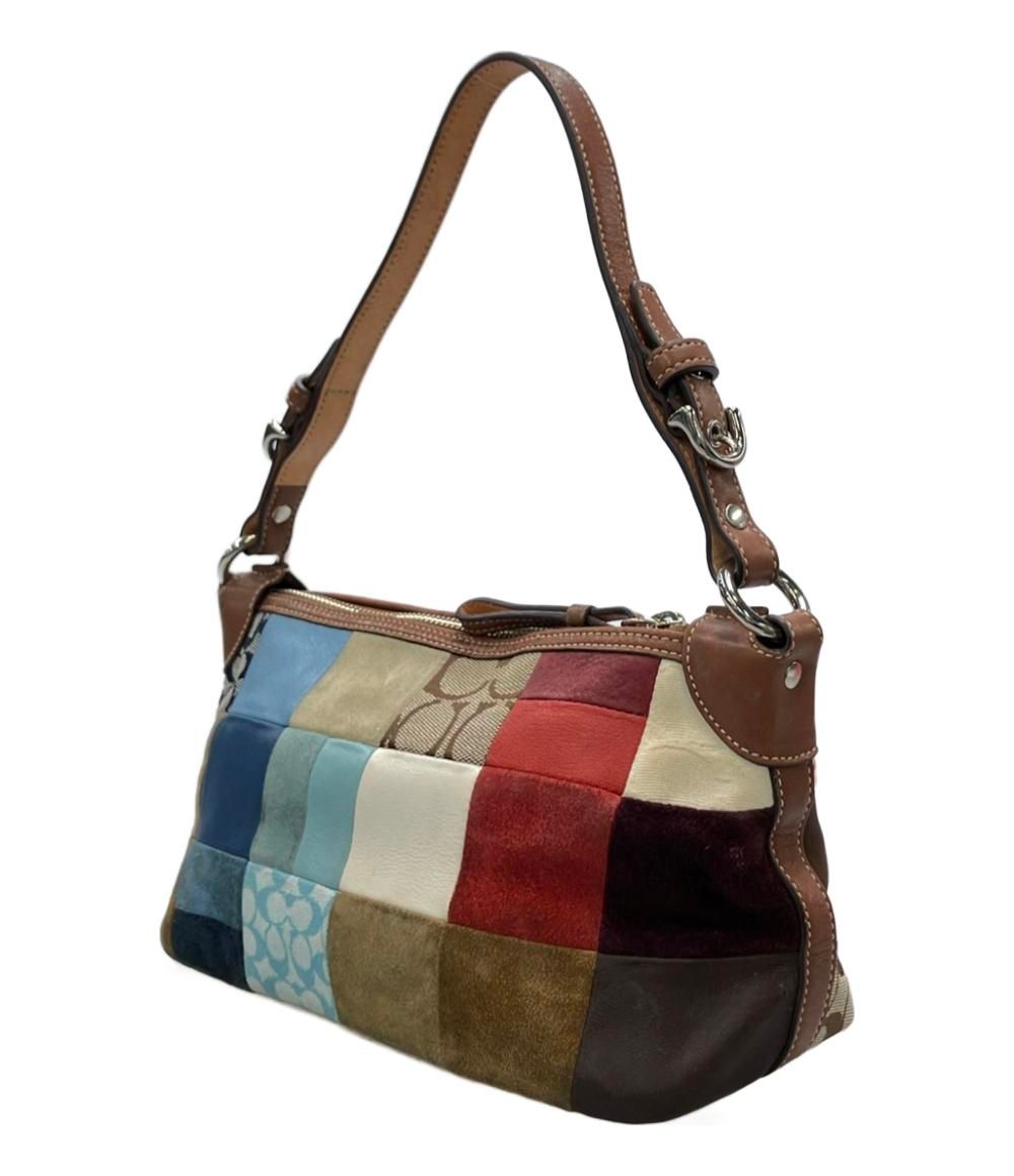 COACH コーチ ワンショルダーバッグ パッチワーク キャンバス 7048 