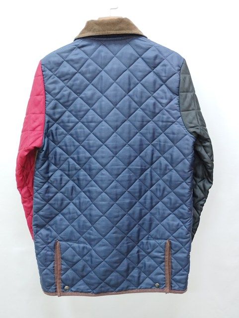 I500 秋冬物 人気 MACKINTOSH × SHIPS マッキントッシュ×シップス キルティングコート M マルチ スコットランド製 T