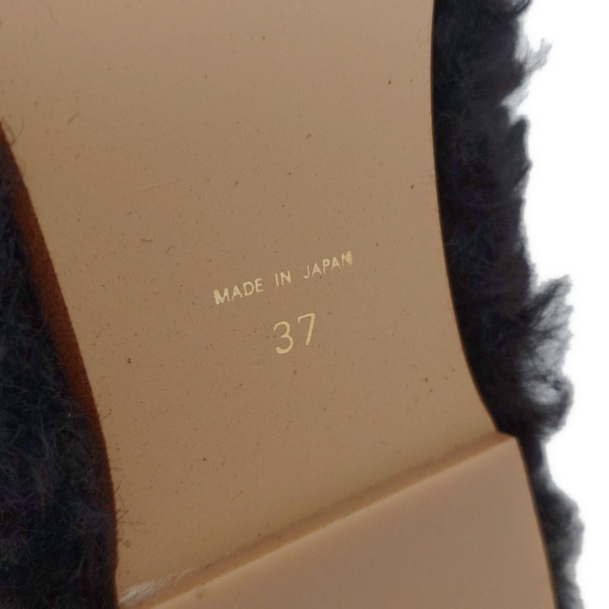  UNITED ARROWS ユナイテッドアローズ フラットシューズ 37 レディース - 黒 ファー フラットシューズ バレエシューズ パンプス