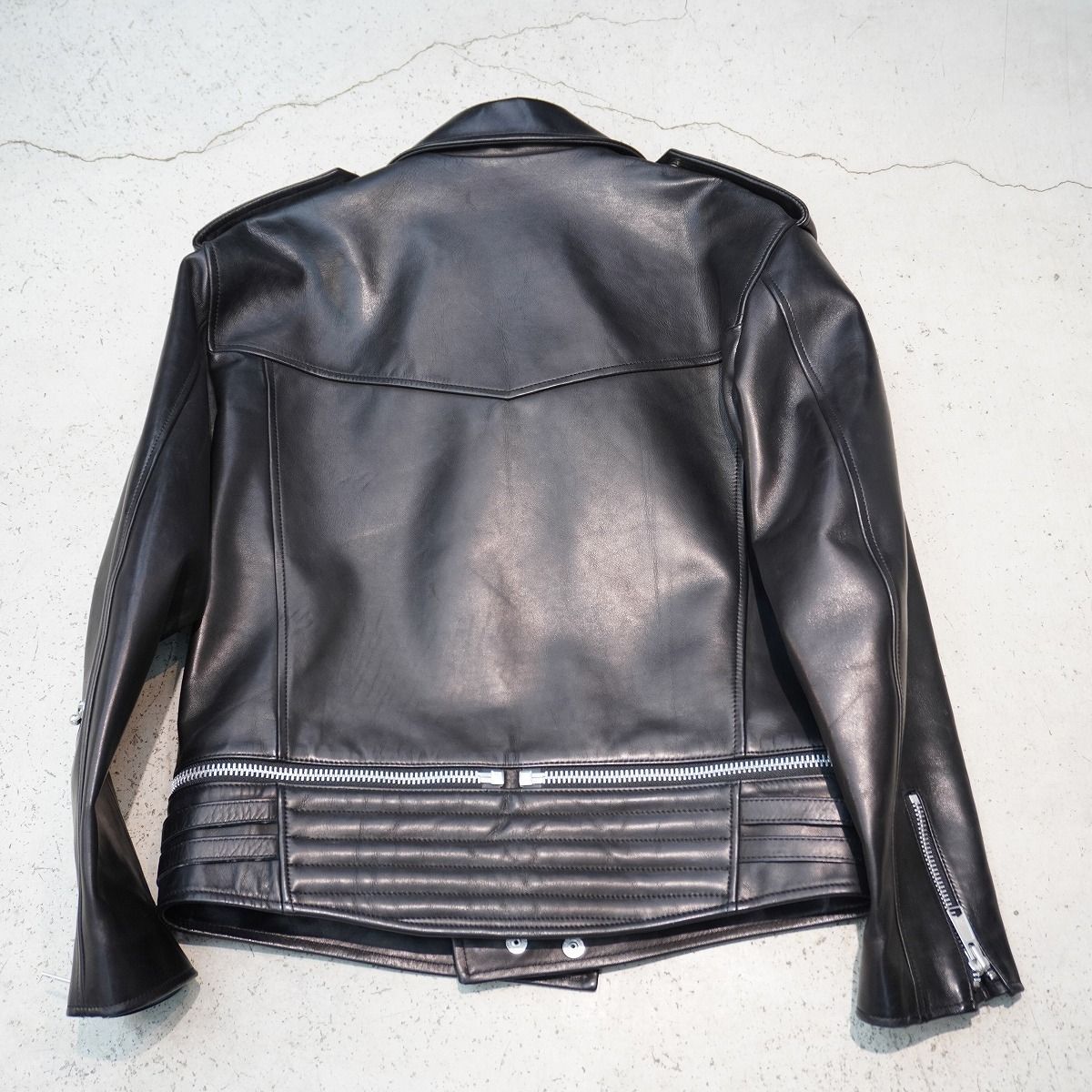 LITTLEBIG リトルビッグ ダブルライダースジャケット 40 黒 美品 正規 LITTLEBIG リトルビッグ Double Leather Riders Jacket