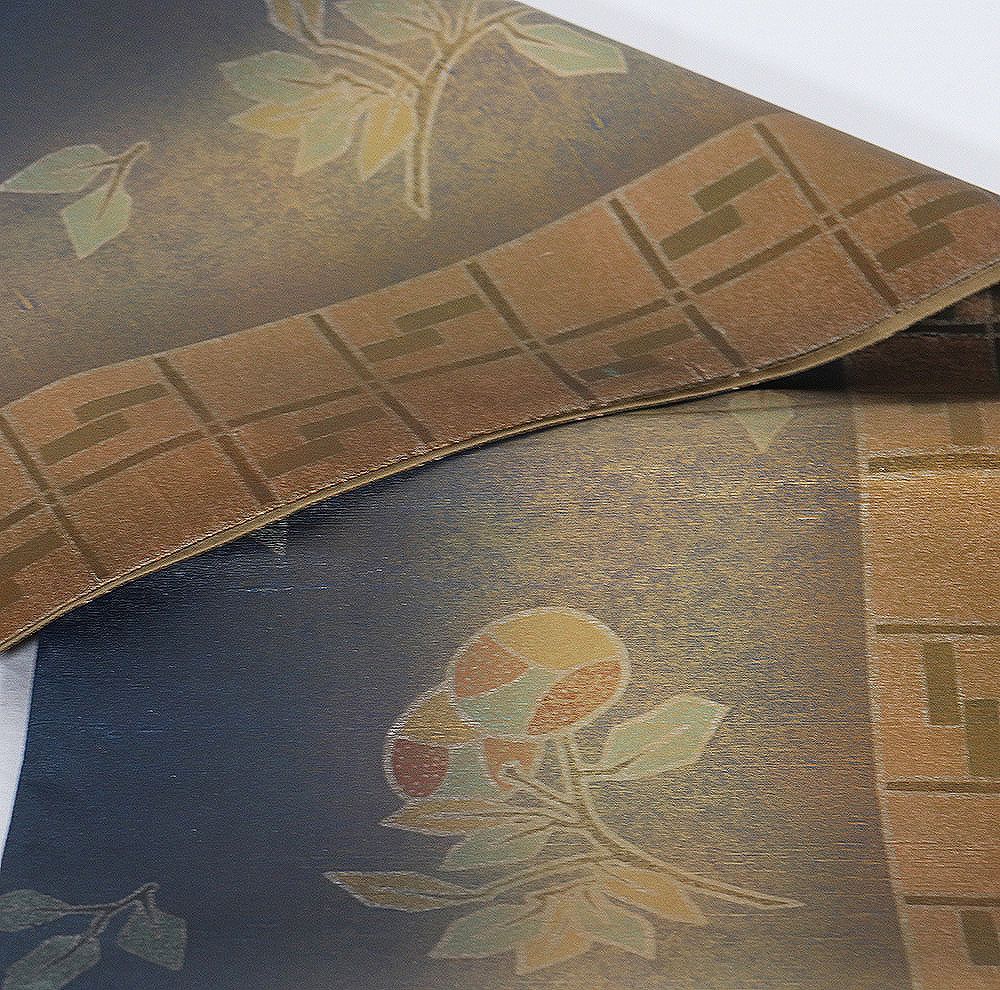 406my127◇牛首紬 指定無形文化財 手織り 金彩 銀彩 全通 袋帯◇美品 楽天市場】牛首紬 袋帯の通販