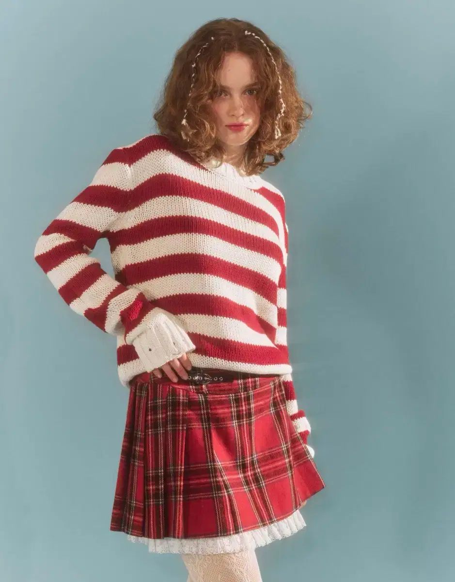 実物画像あり0 fletta タータンチェック スカート レッド M