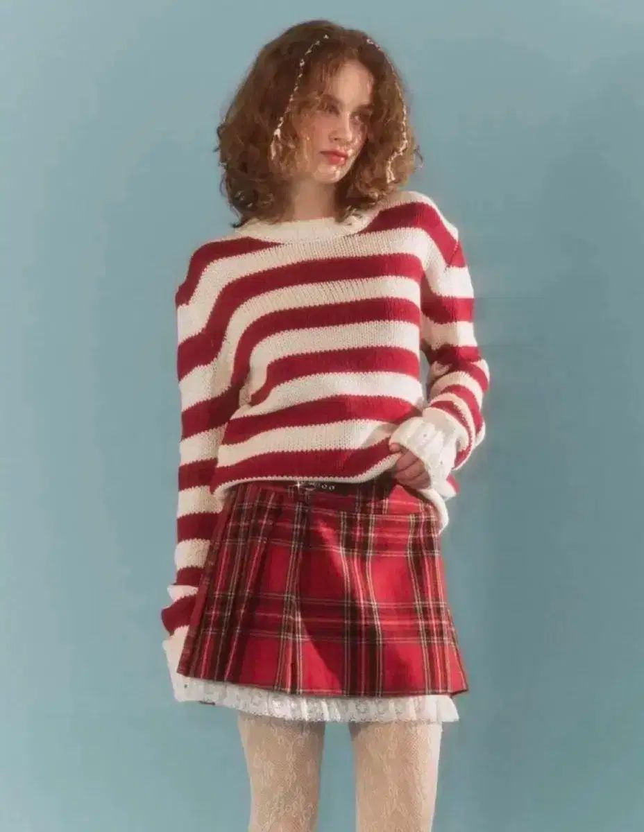 実物画像あり0 fletta タータンチェック スカート レッド M