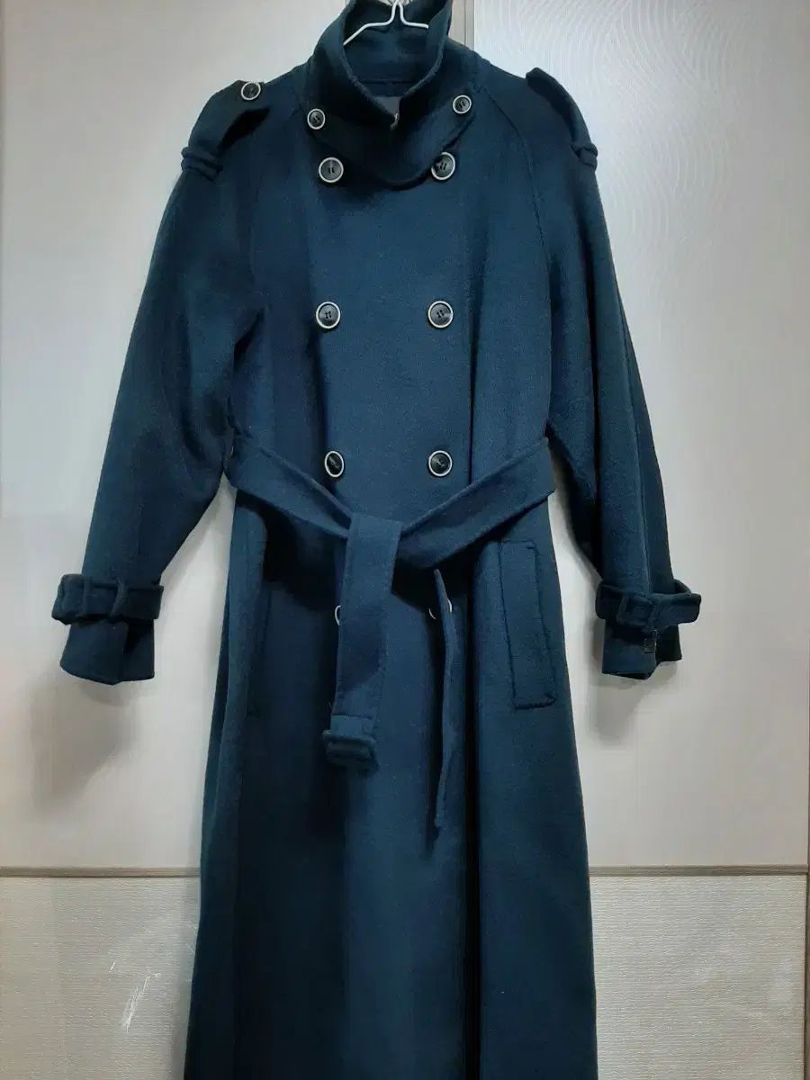 ルショップ ウール混 ベルト付き ロングコート