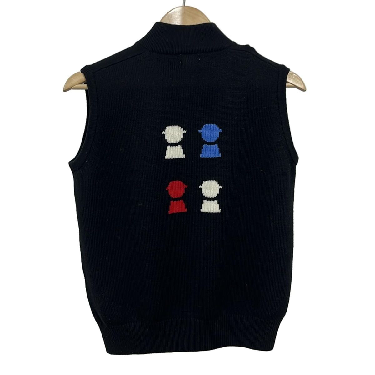 PICONE ピッコーネ ベスト サイズ2 M レディース 黒 ジップアップ ニット