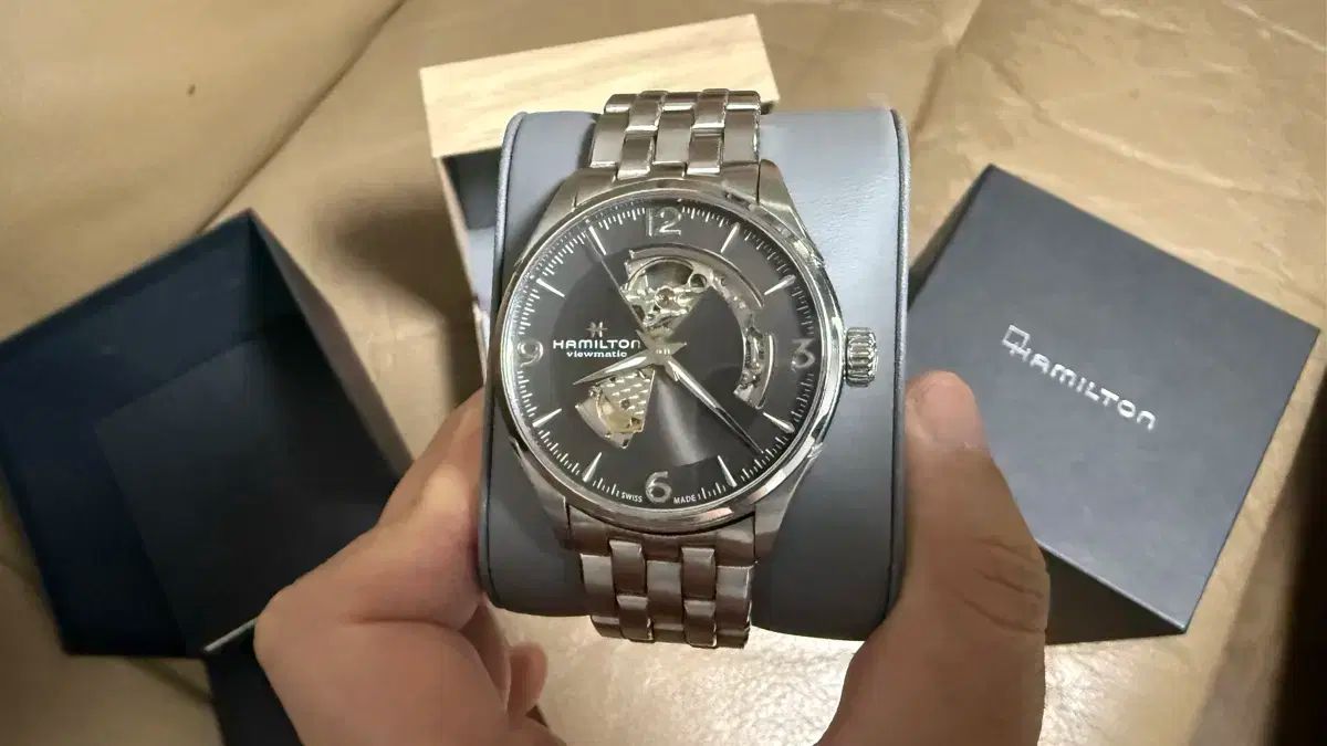 ハミルトン ジャズマスター オープンハート 42mm グレー 회판 - メルカリ