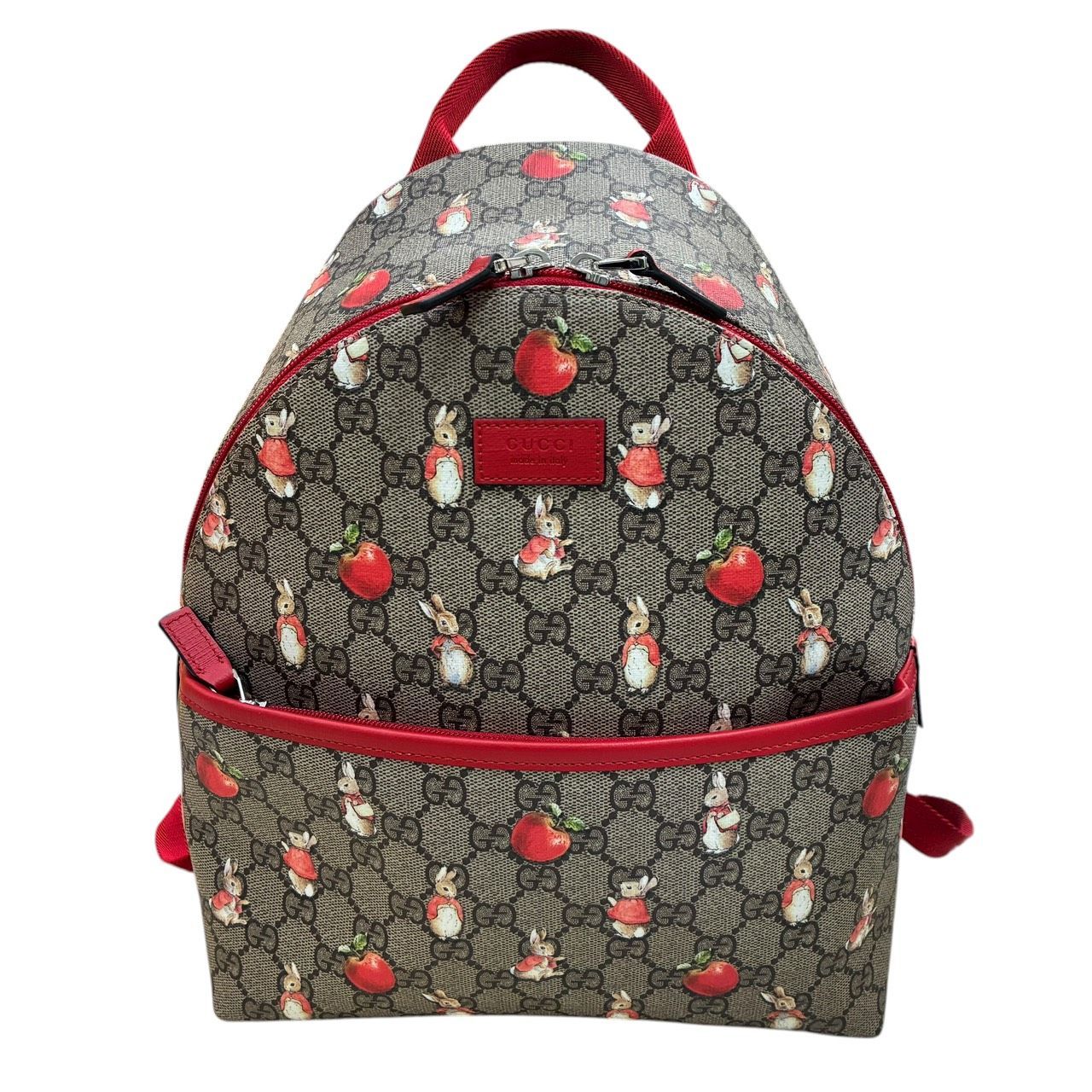 グッチ GUCCI GGスプリーム チルドレンズ ピーターラビット バックパック リュック レッド 782708 ♯0210010021