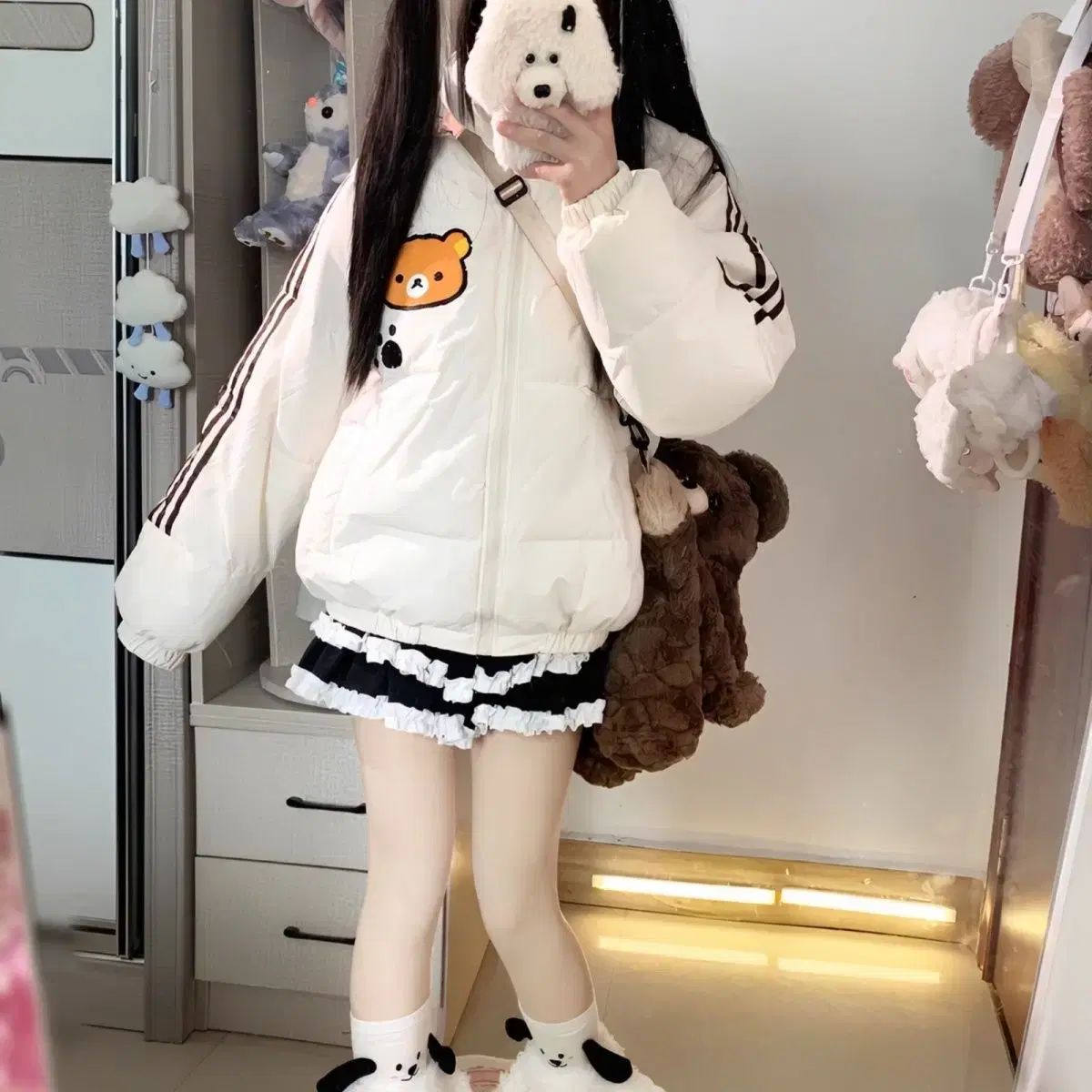 厚手の保温 外 ダウン ソフト メイド ロリータ スイート メイド コート