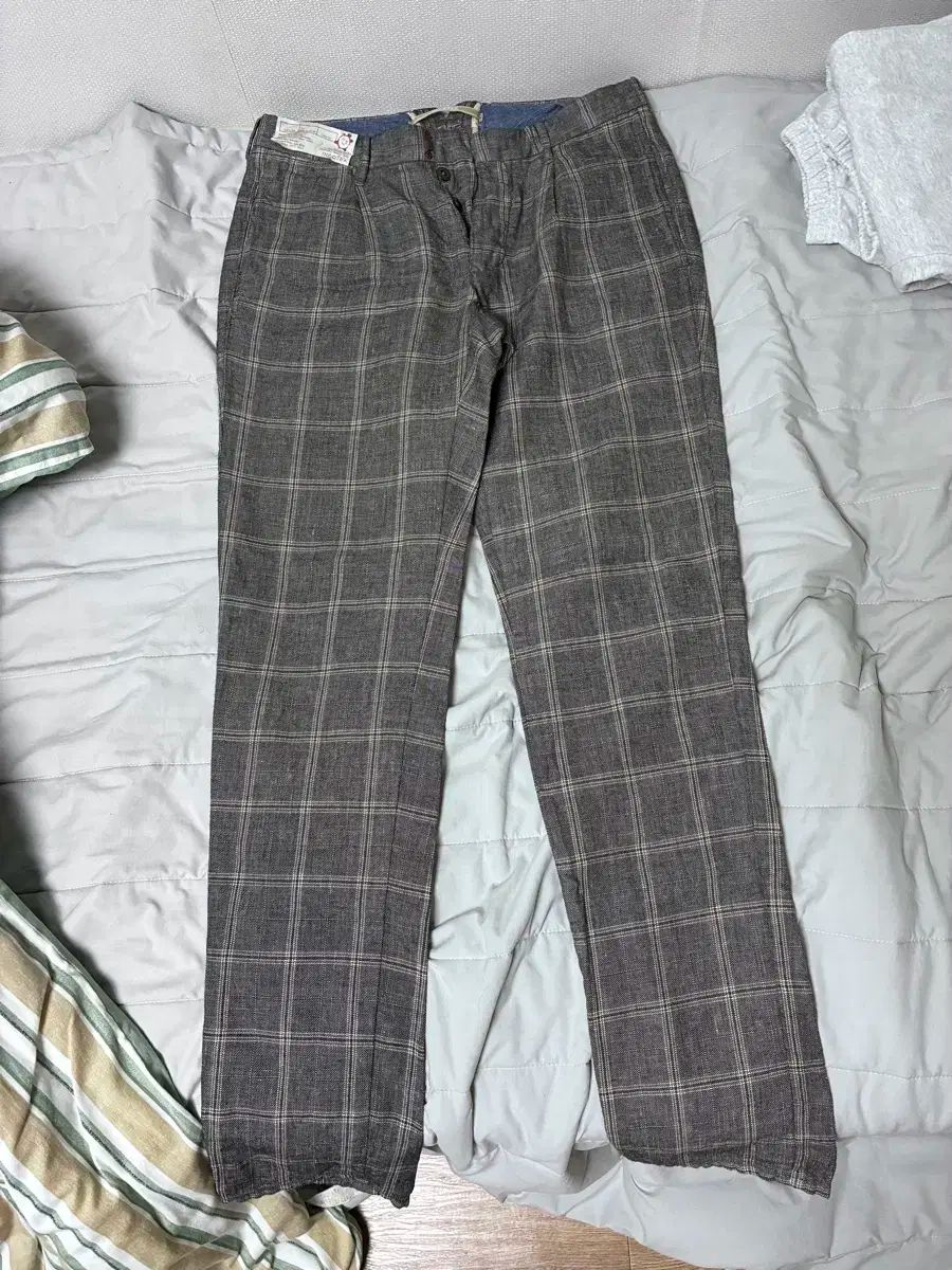 インコテックス スリムフィット チェックパンツ