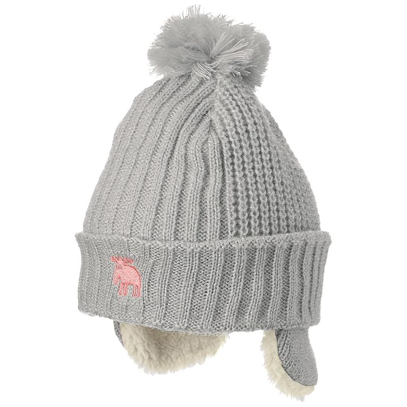 [モズ] kids キッズ ニットキャップ 裏ボア 438-0051 グレー 53~55cm 1