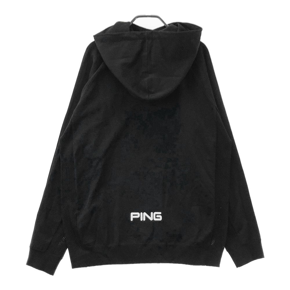 サイズ LL PING ピン モデル 長袖ニットパーカー ブラック系 ゴルフウェア メンズ ストスト