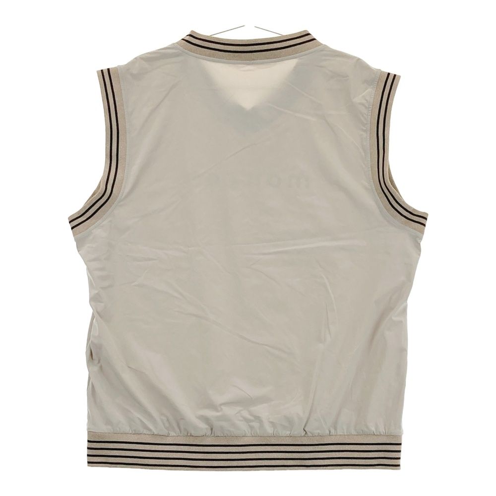 サイズ：L 最新 MONZEE モンジー ロゴ入り ナイロンベスト ベージュ系