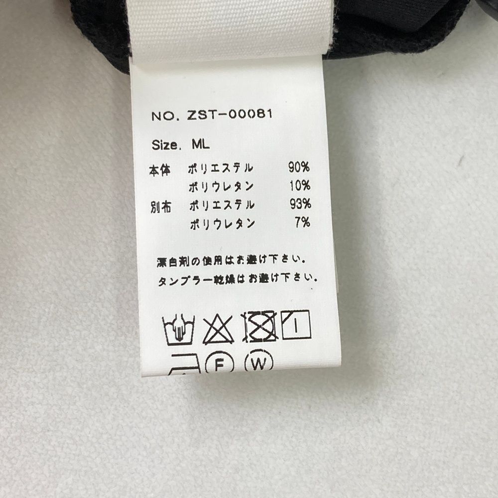  サイズ ML STCH × ANTIQUA GOLF ジップアップベスト ブラック系 ゴルフウェア レディース ストスト ベスト レディースウェア