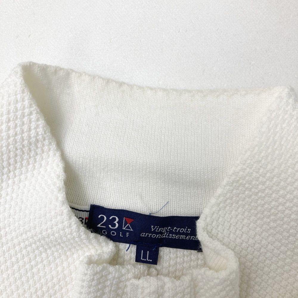 サイズ：LL 23区GOLF ニジュウサンクゴルフ ハーフジップ ニット
