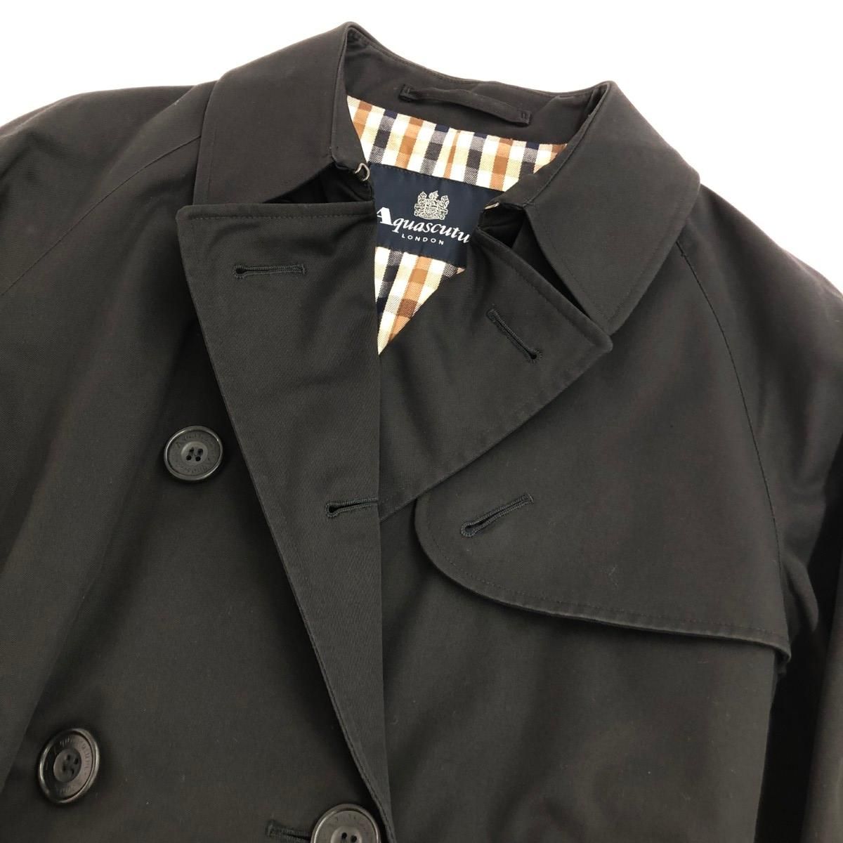 Aquascutum アクアスキュータム トレンチコート ブラック レディース