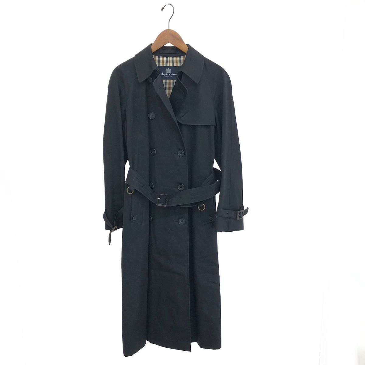 Aquascutum アクアスキュータム トレンチコート ブラック レディース