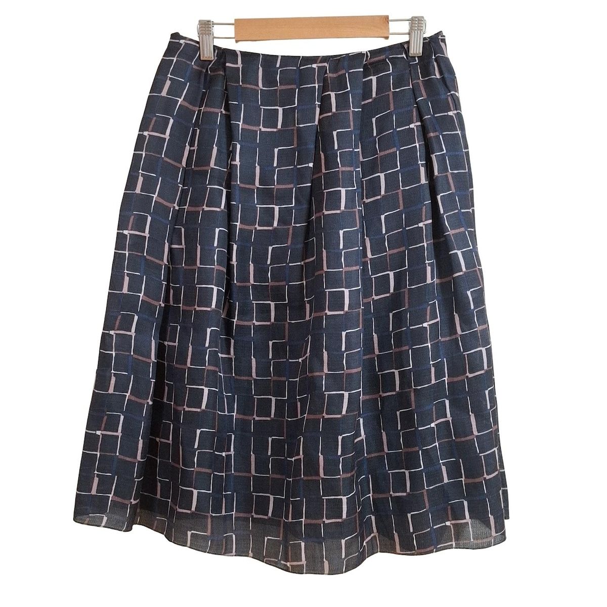 MARNI マルニ スカート サイズ40 M レディース - 黒×ベージュ×マルチ ひざ丈