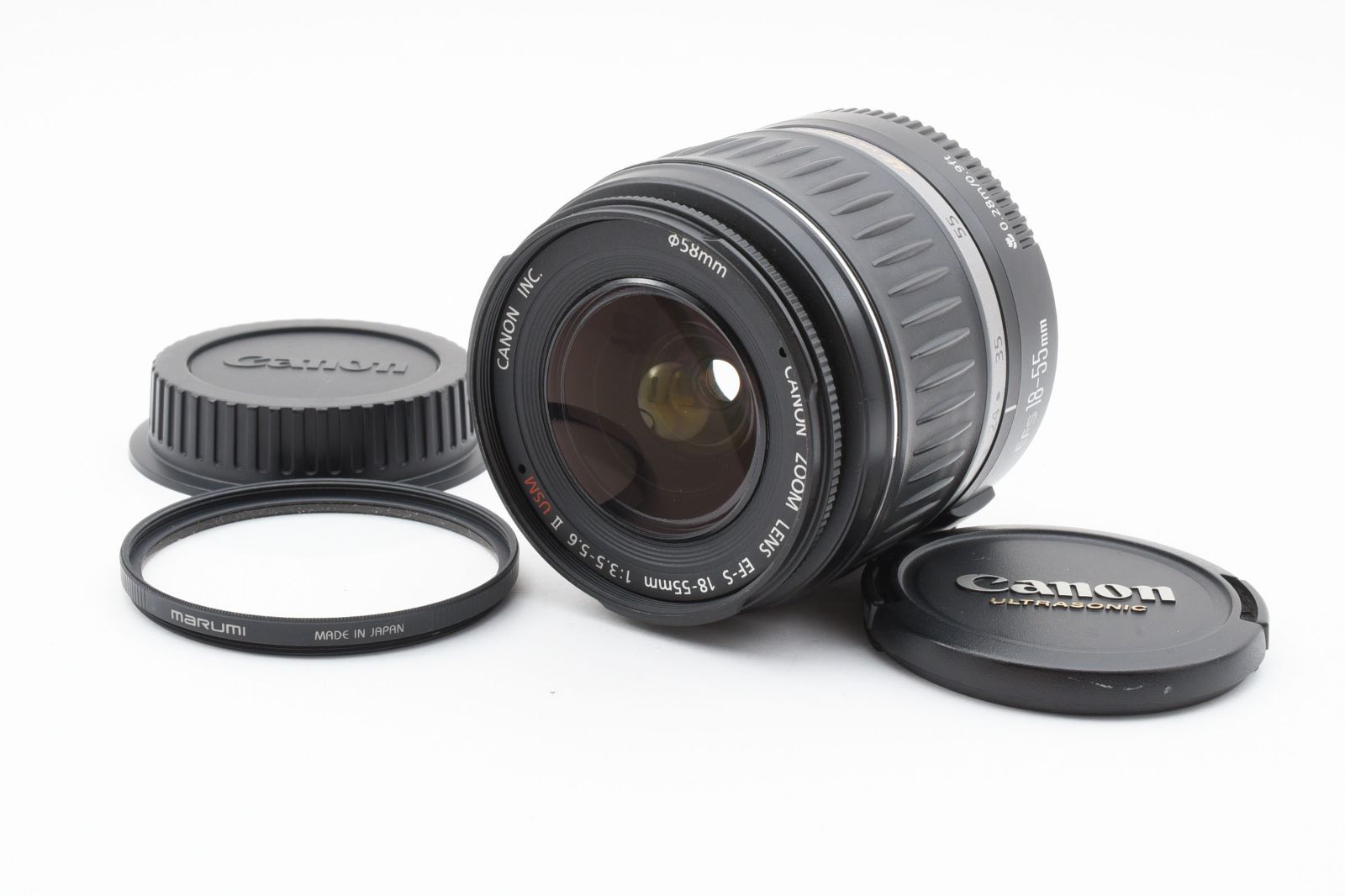 美品・動作確認】キヤノンCanon Zoom Lens EF-S 18-55mm f/3.5 5.6 Ⅱ  
