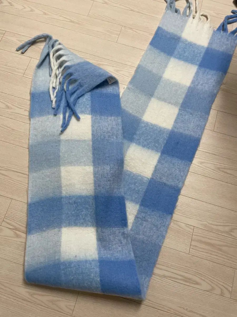 アクネストゥディオズ ブルー チェック マフラー スカーフ