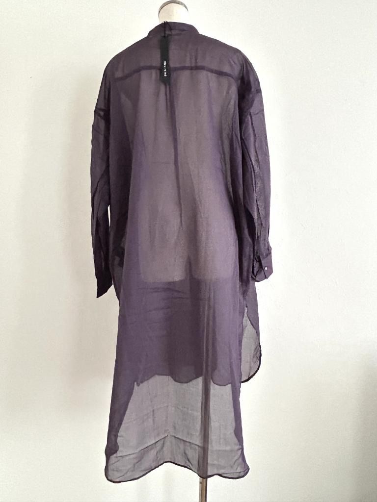 バンド シアーロングギャザーシャツワンピース