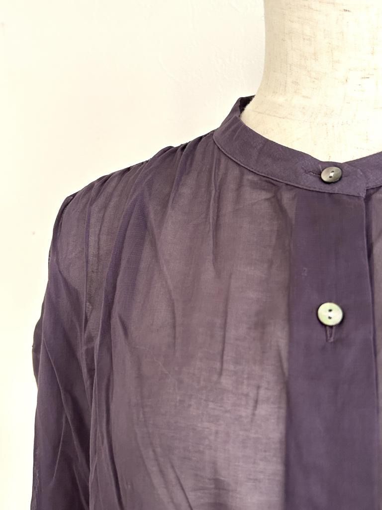 mizuiroind ミズイロインド バンド シアーロングギャザーシャツワンピース シャツ F フリーサイズ 大人 おしゃれ お出掛け 6459363 GINKGOPHARMACY_COM