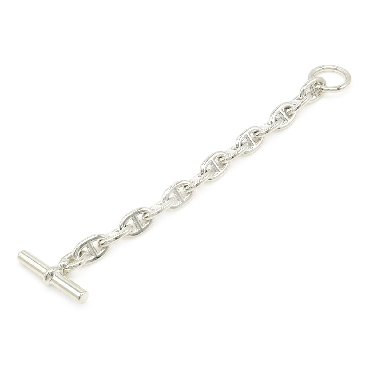 HERMES エルメス シェーヌダンクル ブレスレット MM 12コマ Ag 925 SV シルバー
