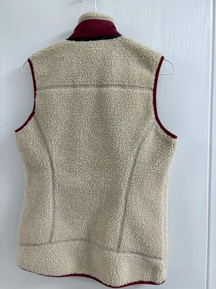 パタゴニア フリース ベスト アイボリー バーガンディ レトロ
