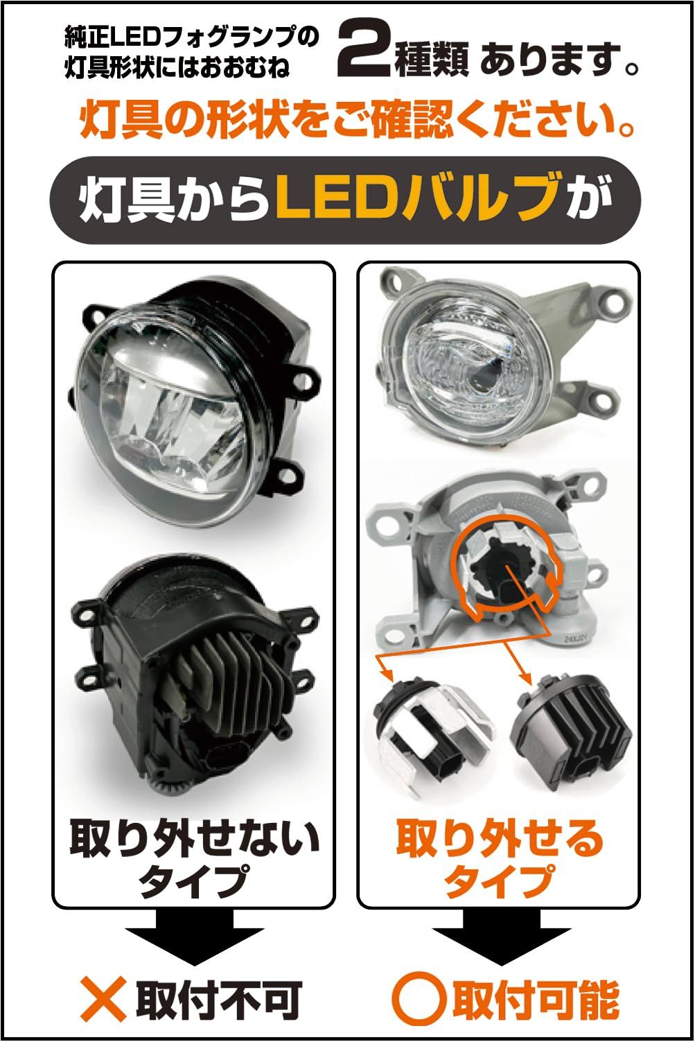 IPF フォグランプ LED 車用 L1B 3000lm 2色切替 2600K⇄6500K イエロー