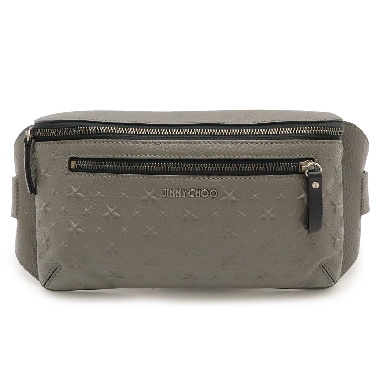 JIMMY CHOO ジミー チュウ ジミーチュウ スターエンボス ボディバッグ ウエストバッグ ショルダーバッグ レザー グレー系 シルバー金具