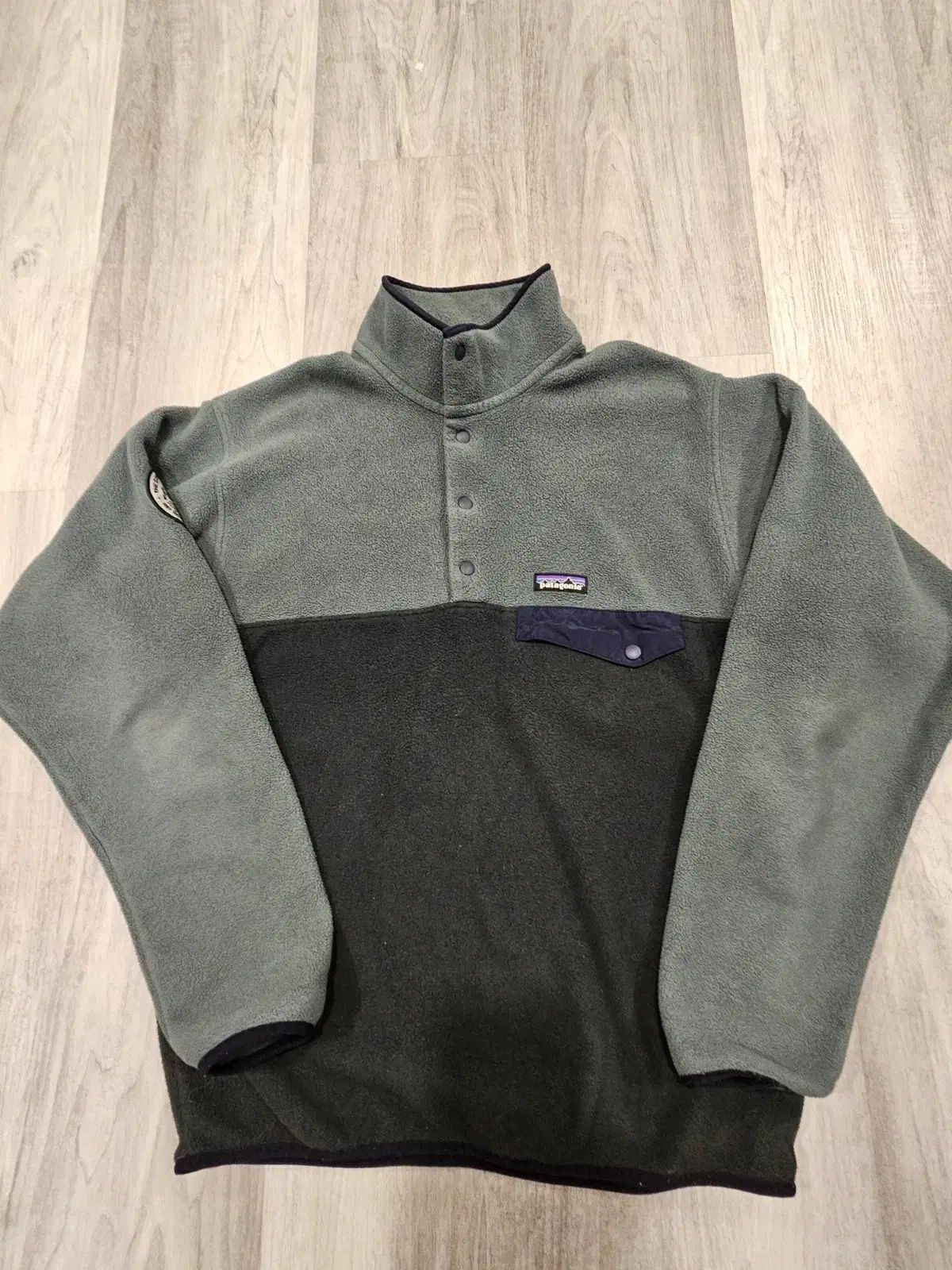 04FW パタゴニア Synchilla シンチラ スナップTシャツ フリース REI CO-OP グレー チャコール