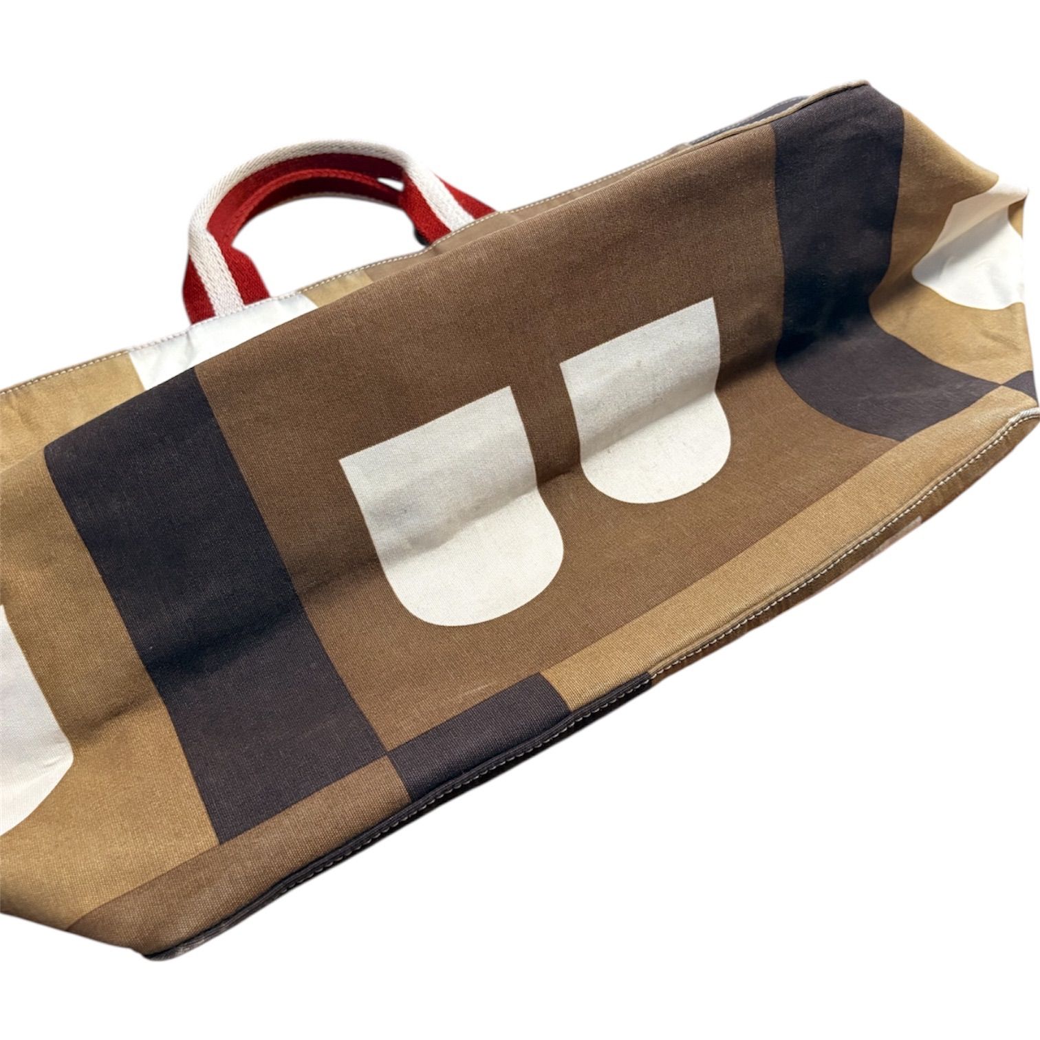 BALLY トートバッグ ビジーB Bロゴ ビッグサイズ イタリア製 ブラウン 