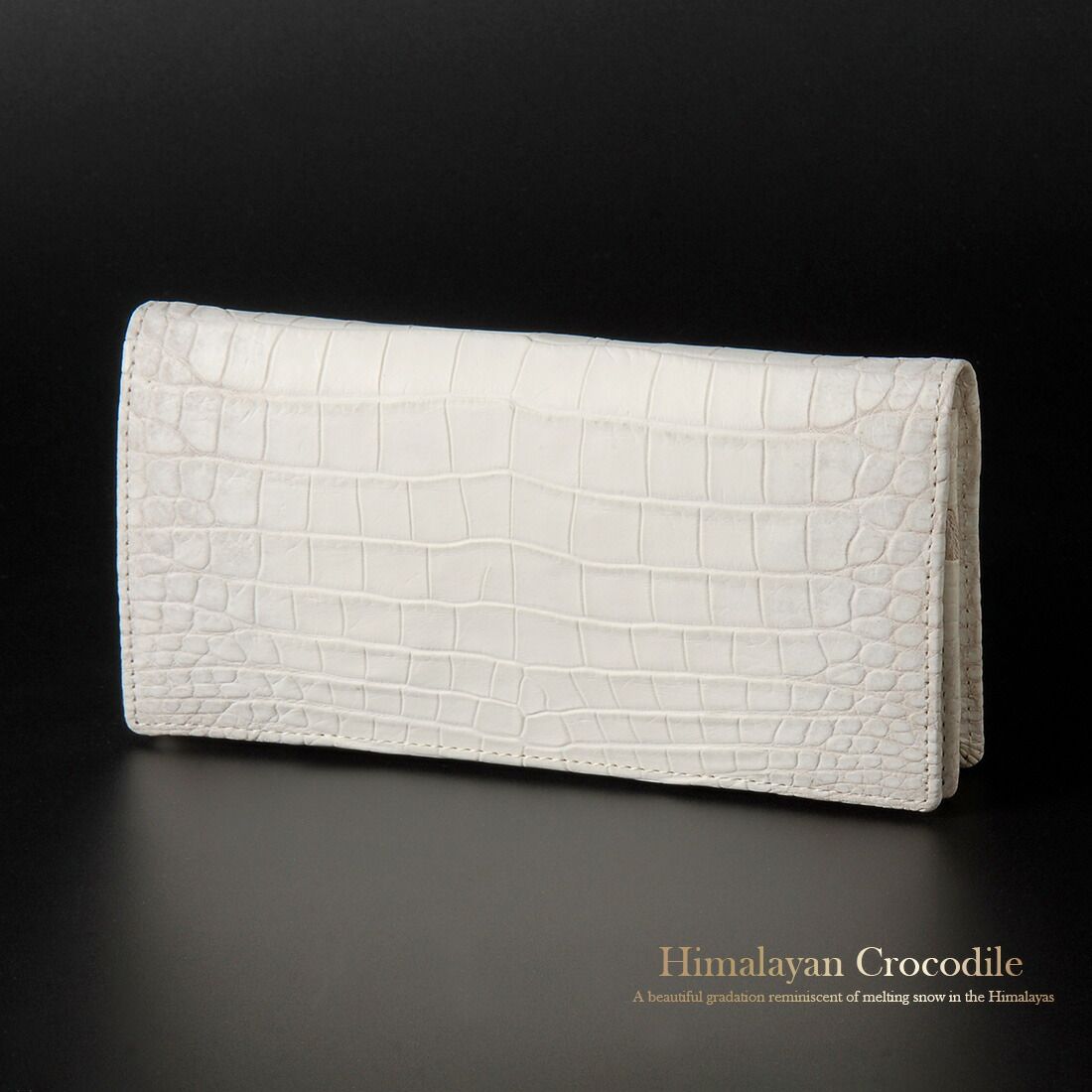ヒマラヤ クロコダイル 長財布 一枚革仕立て RODANIA ロダニア 開運 金運 皮革 財布 特選
