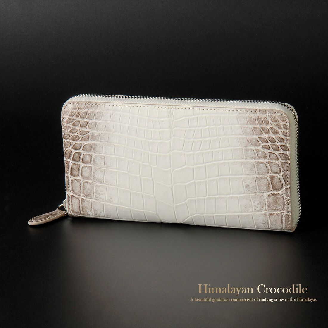 ヒマラヤ クロコダイル 長財布 センターベース 一枚革仕立て メンズ レディース RODANIA ロダニア 特選