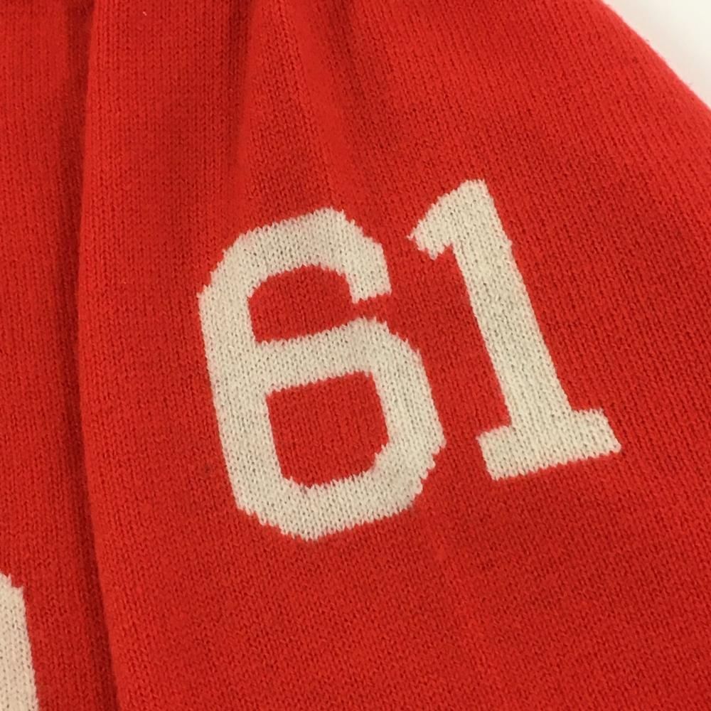 美品】ラフアンドスウェル セーター レッド×白 ニット ウール100