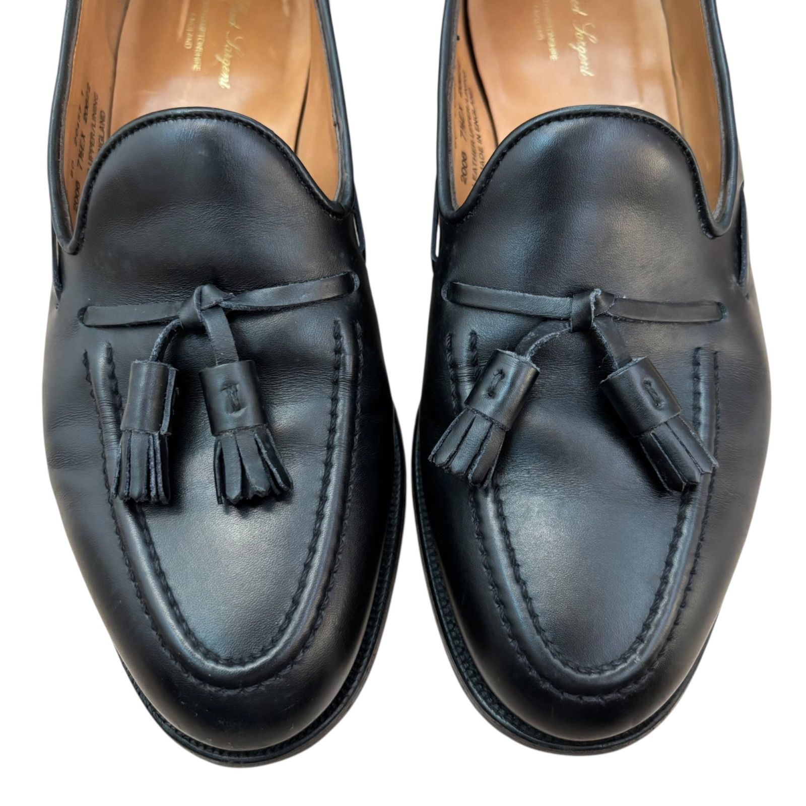 【良品✨️】Alfred Sargent タッセルローファー ブラック 6E 革靴 良品✨️】Alfred Sargent タッセルローファー ブラック 6E 革靴