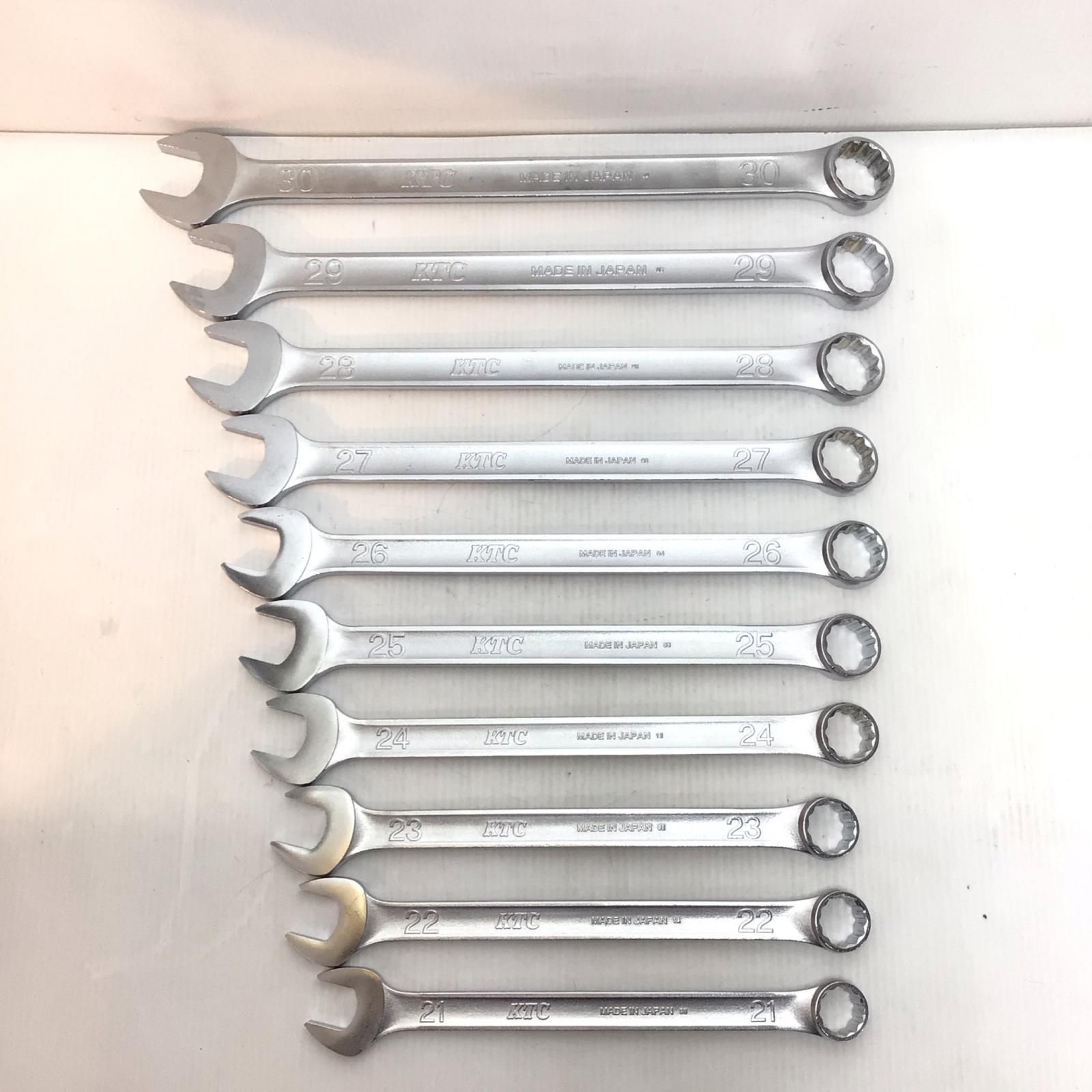 ΘΘKTC ケーティーシー コンビネーションレンチセット 程度B 10本セット MS2-30.29.28.27.26.25.24.23.22.21