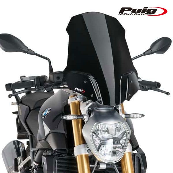Puig 8165N NEW GENERATION TOURING [BLACK] ステー無し BMW R1200R (15-18) プーチ スクリーン カウル