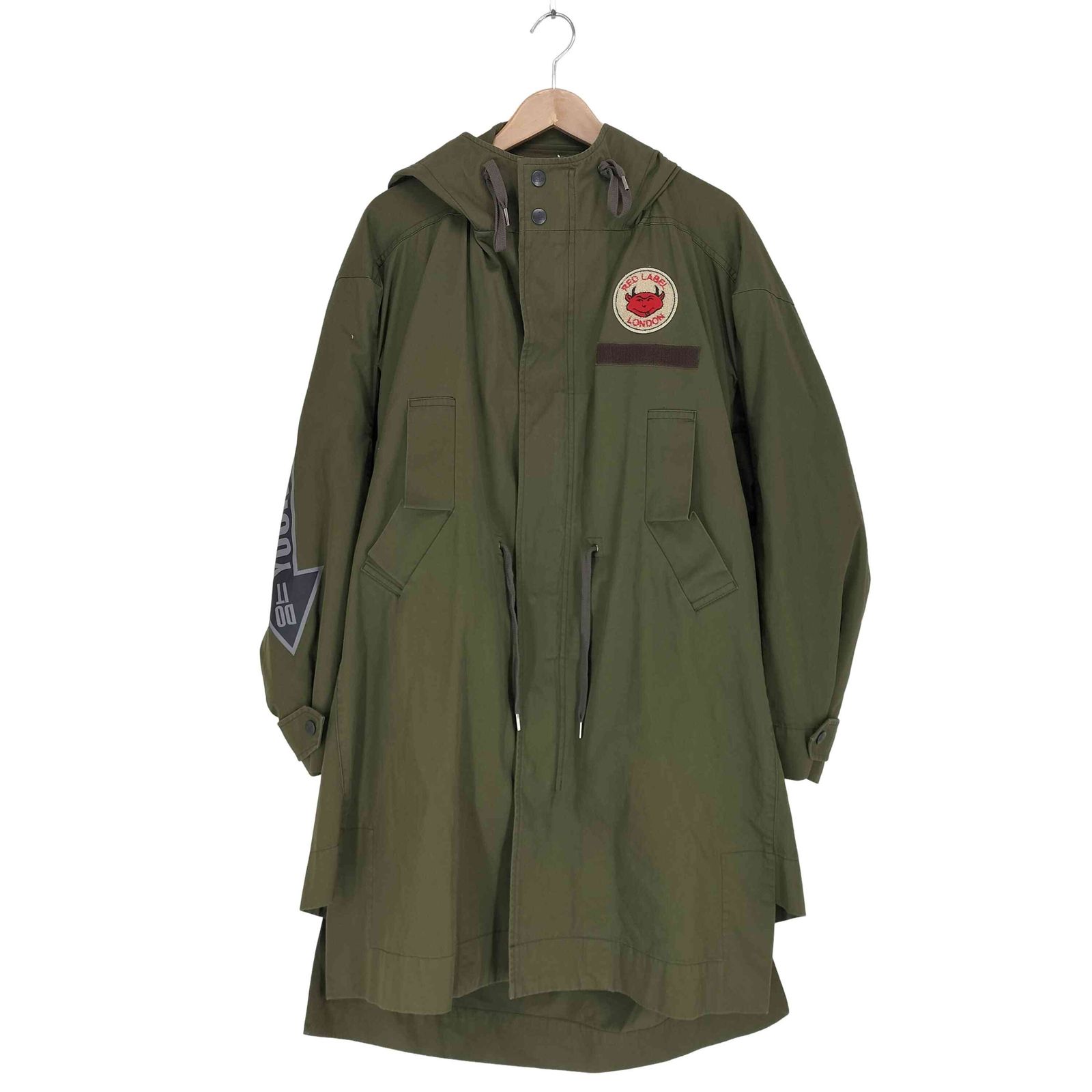 ヴィヴィアンウエストウッドレッドレーベル Vivienne Westwood RED LABEL ロゴワッペン刺繍モッズコート レディース M