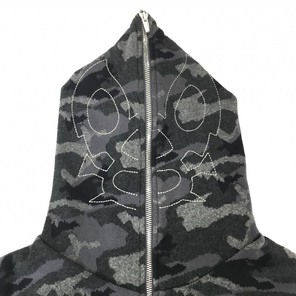 美品】ラッセルノ フード付ワンピース グレー カモフラ 微起毛