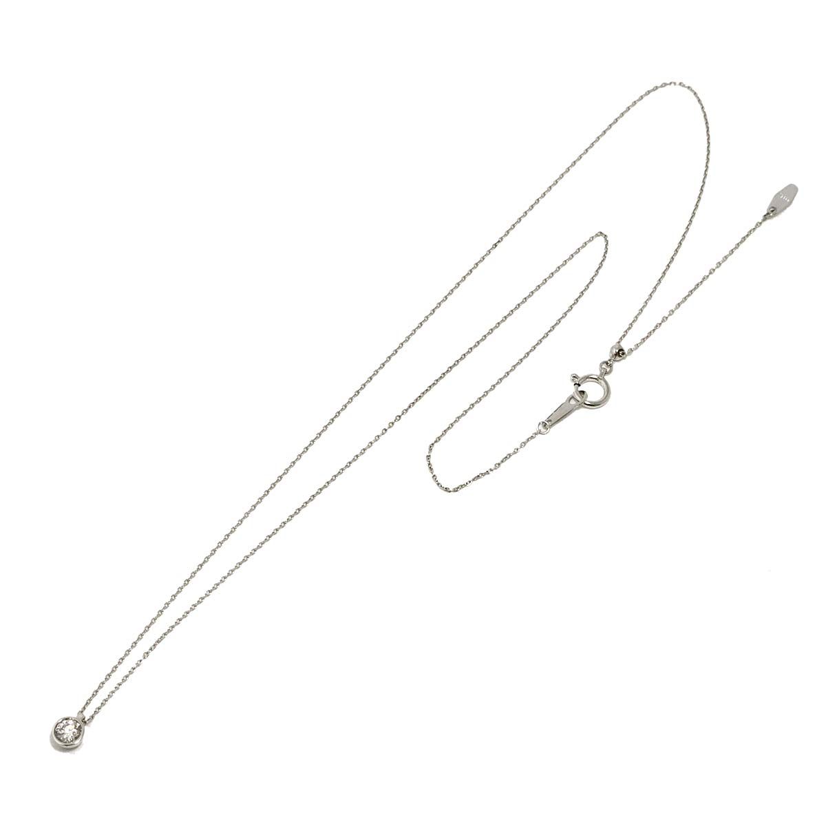 ダイヤ 0.217 ct ネックレス 44.5 cm Pt プラチナ Diamond Necklace