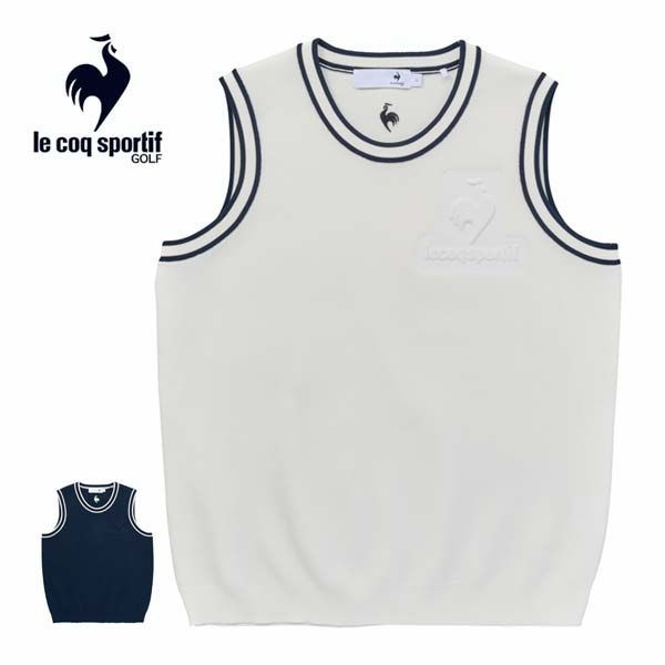 ルコックスポルティフ ゴルフ クルーネック ニットベスト ウェア レディース 2025年春夏モデル S-3L LG5SVE50L
