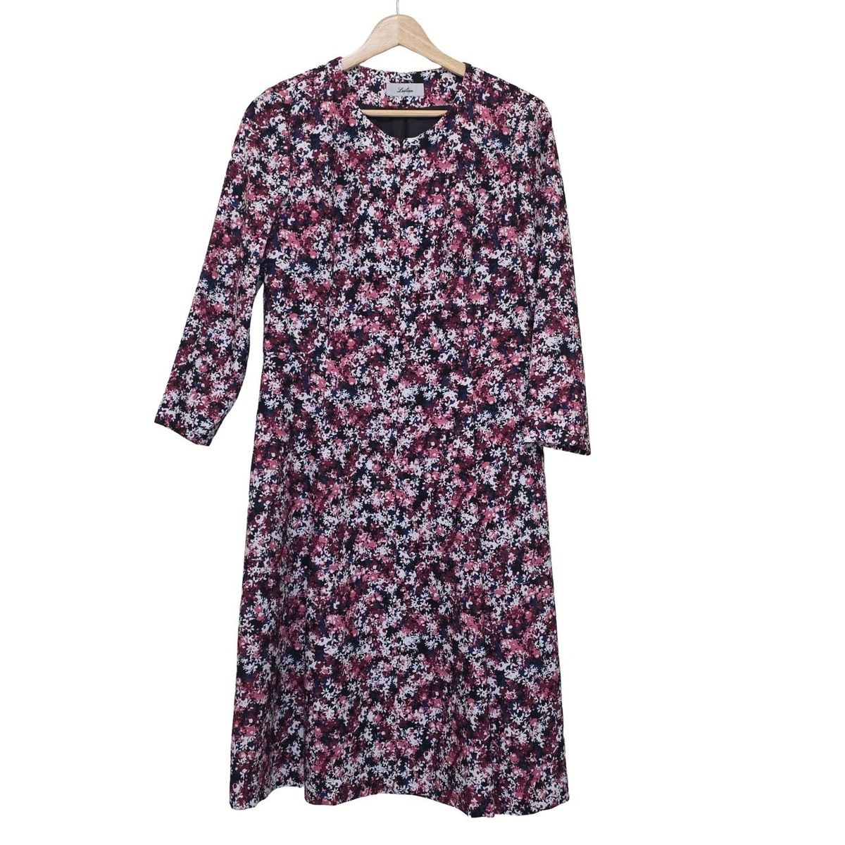 Leilian(レリアン) ワンピース サイズ11 M レディース - 白×ピンク