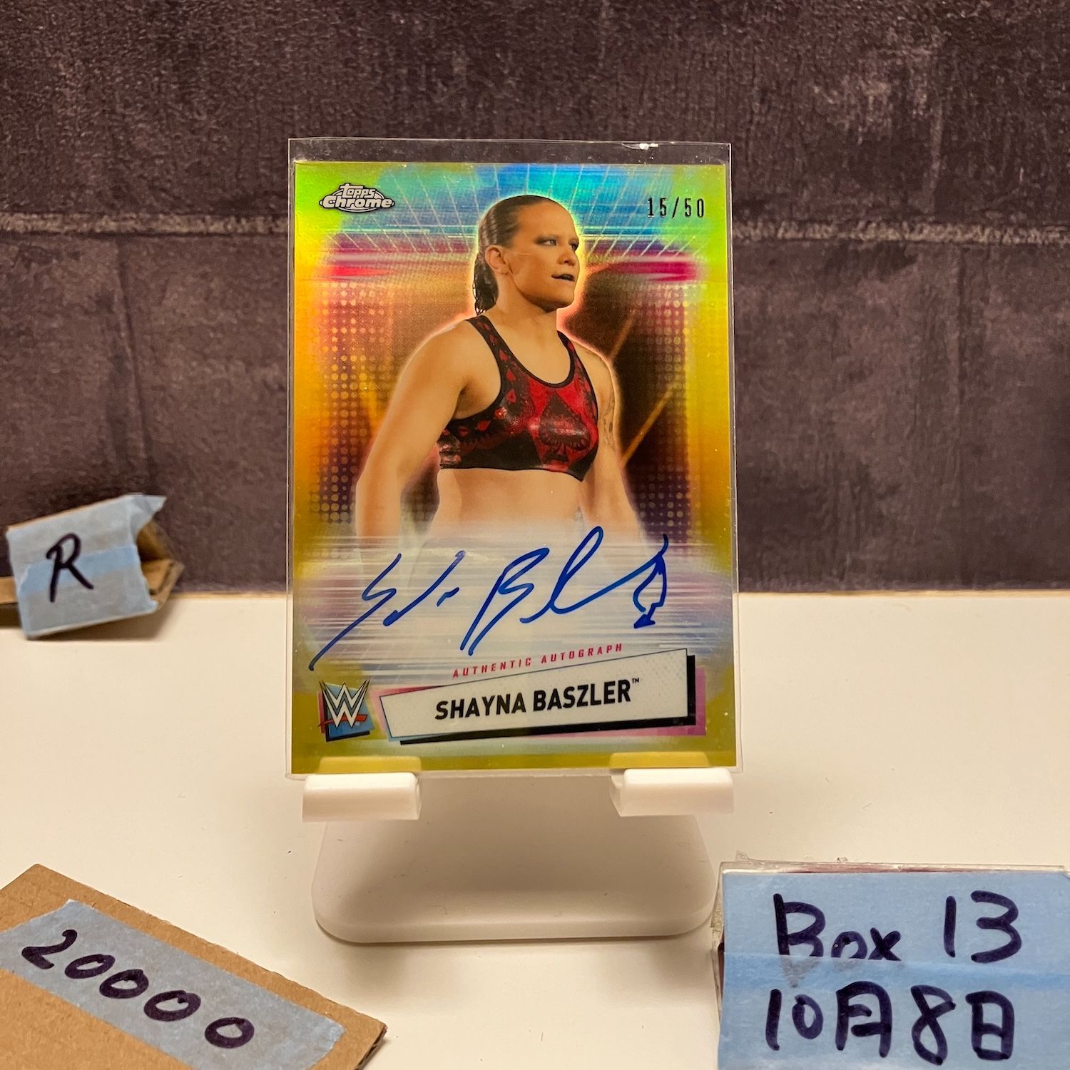 2021 Topps Chrome Shayna Baszler 15 50 直筆サインカード WWE RAW G Refractor Parallel カード